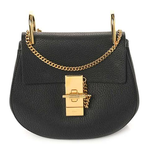 CHLOE Grained Lambskin Drew Shoulder Bag 